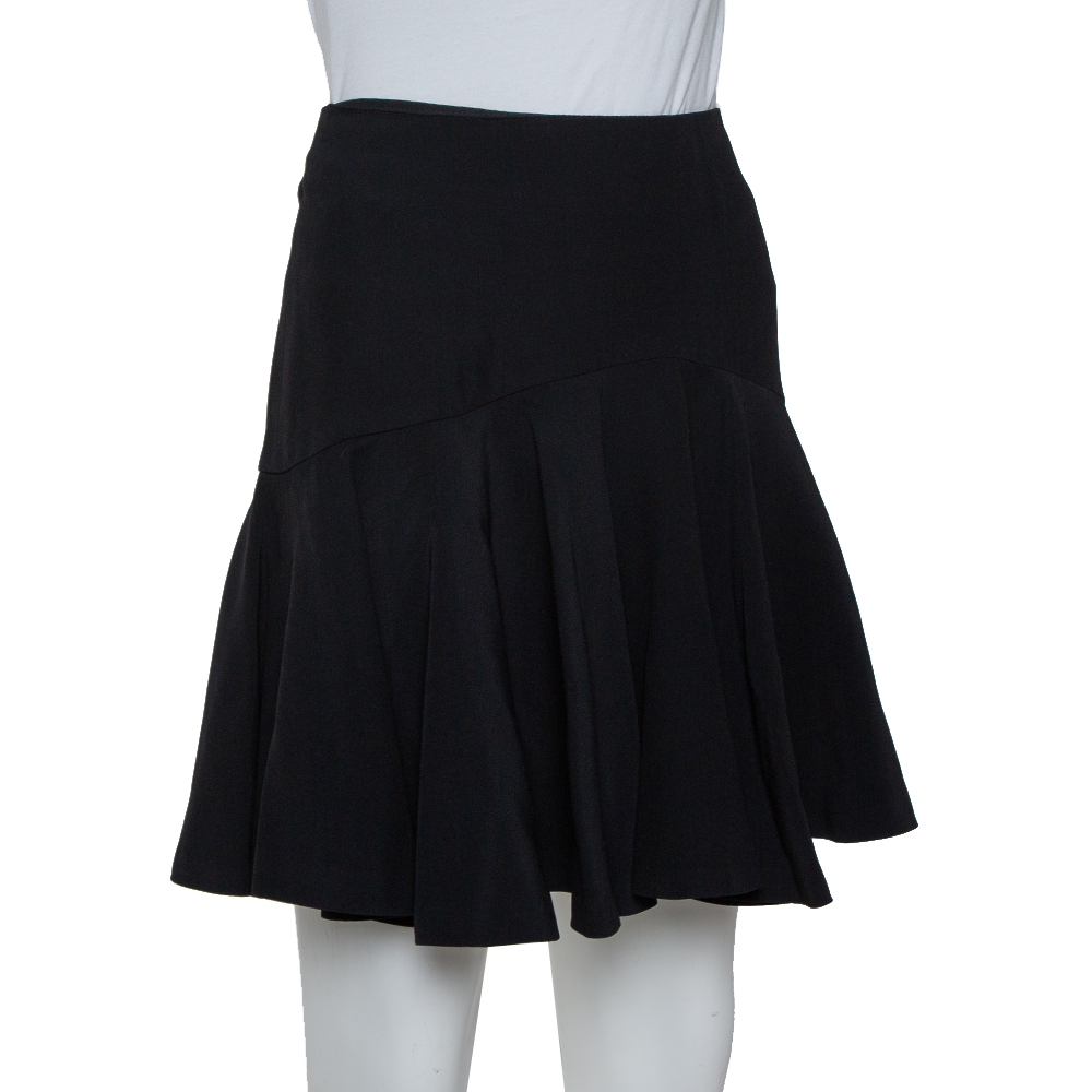 

Alexander McQueen Black Crepe Skater Mini Skirt