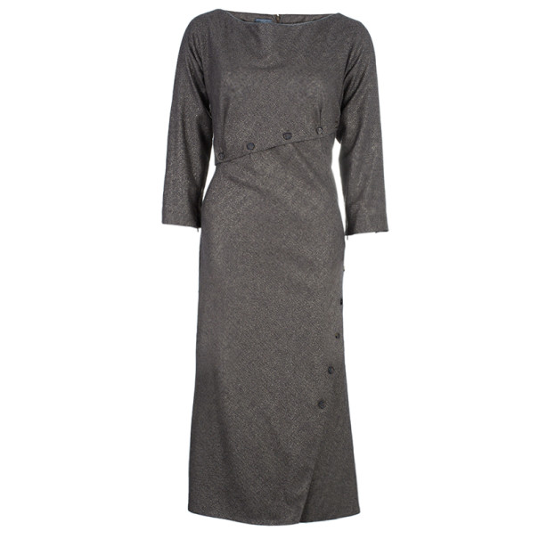 مملوكة مسبقًا فستان اليكساندر ماكوين رقبة سابرينا ضيق M