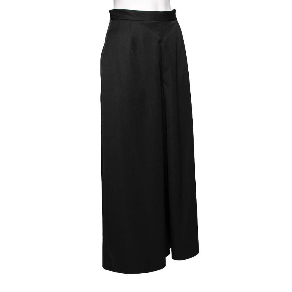 

Alexander McQueen Black Wool Pleated Palazzo Pants