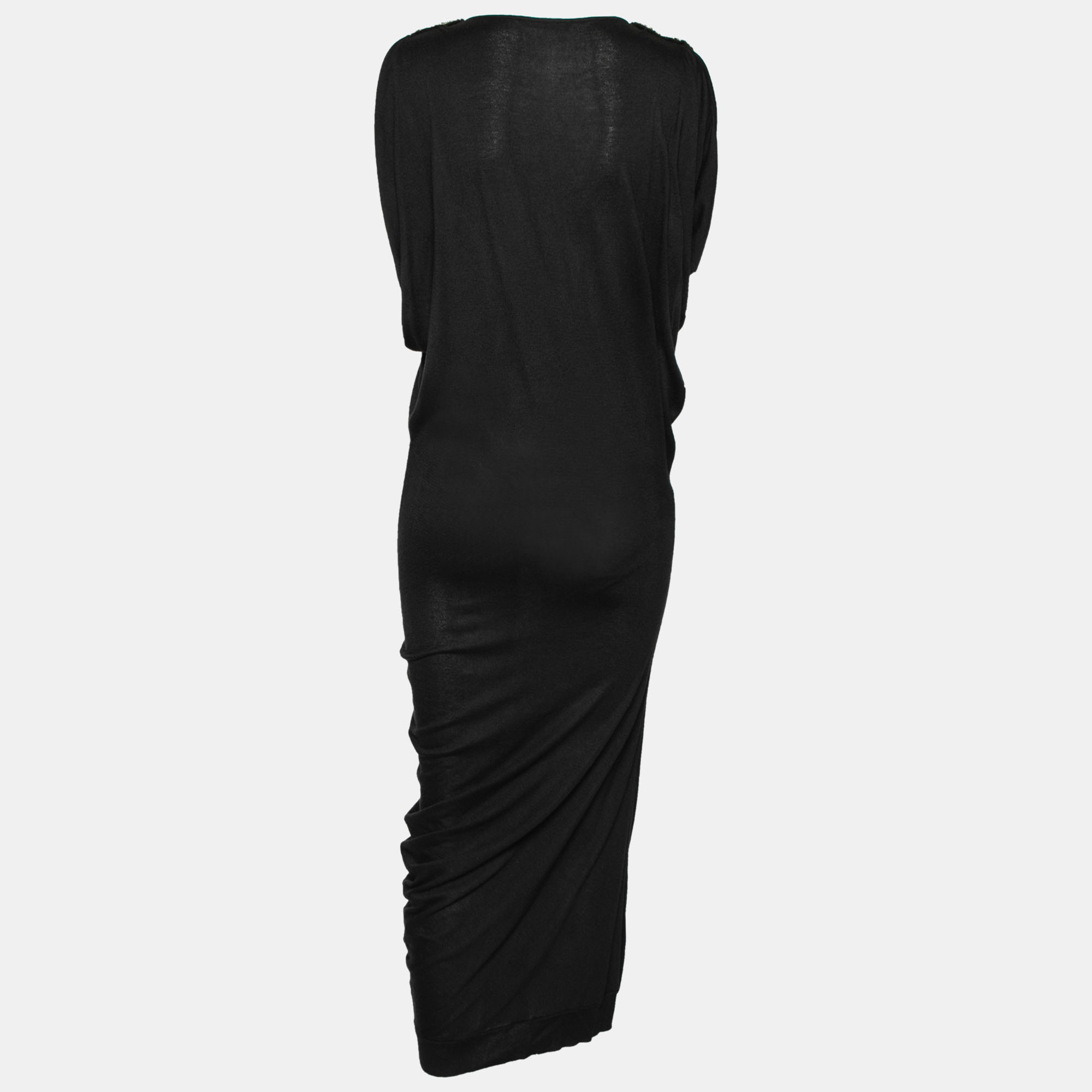 

Alexander McQueen Black Knit Mirror Embellished Detail Dress