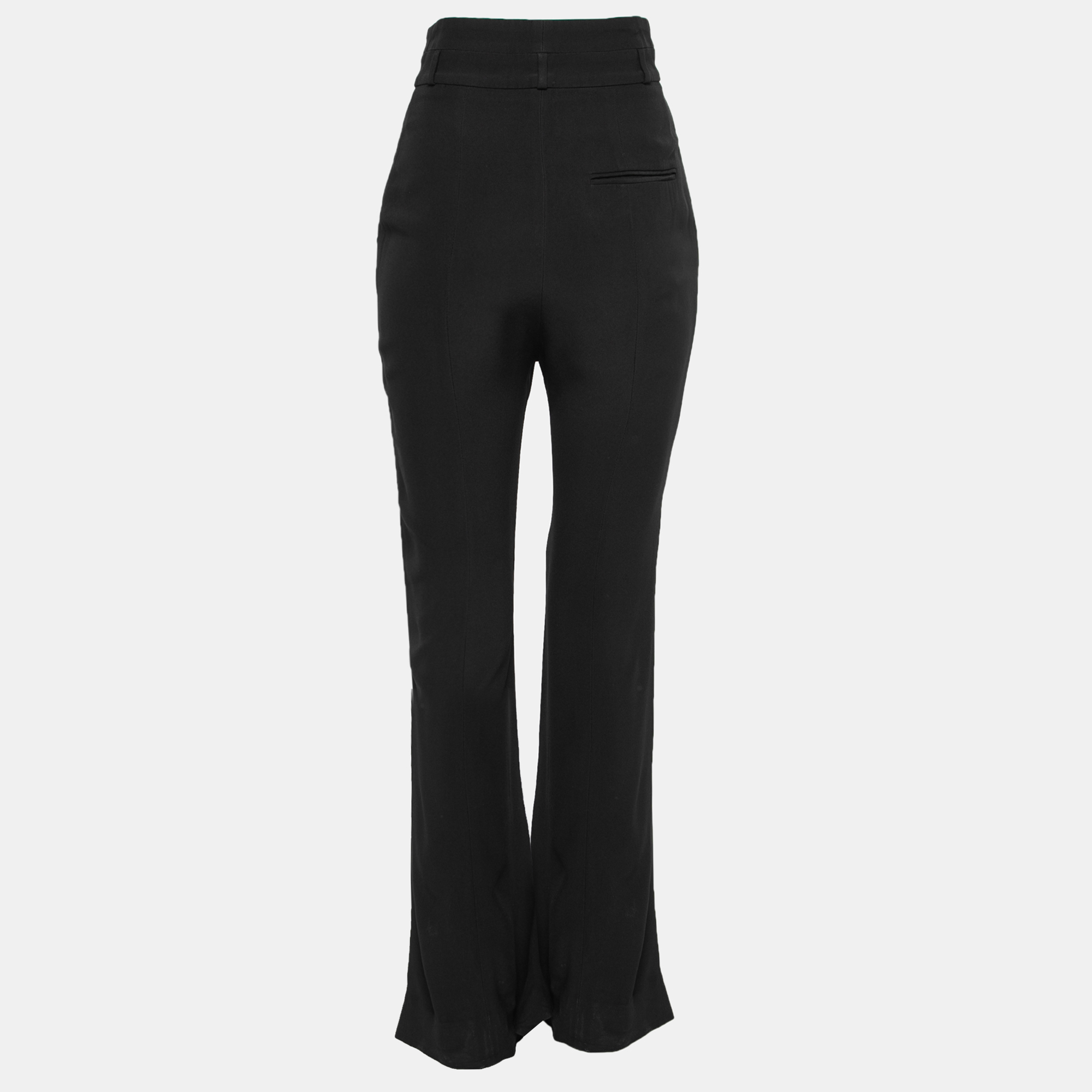 

Alexander McQueen Black Crepe High Waist Palazzo Pants