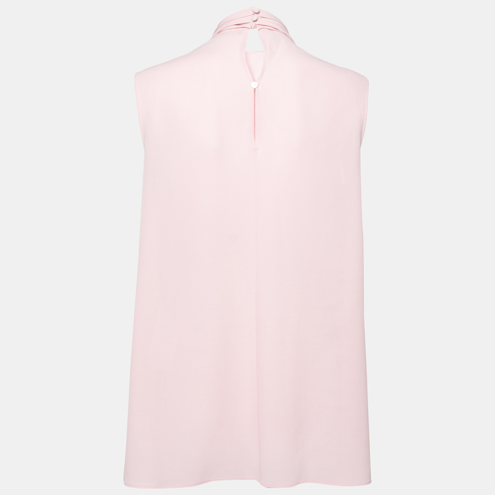 

Alexander McQueen Pink Silk Neck-Tie Sleeveless Top