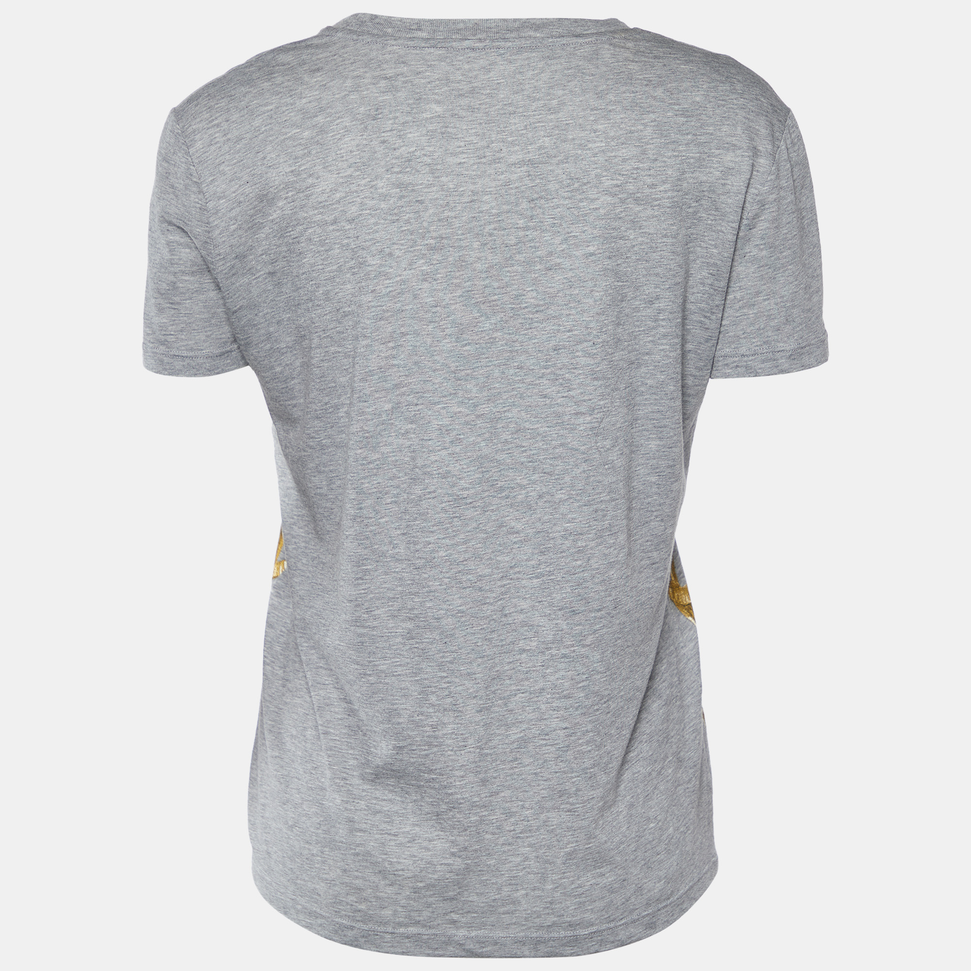 

Alexander McQueen Grey Skull Printed Cotton Knit T-Shirt