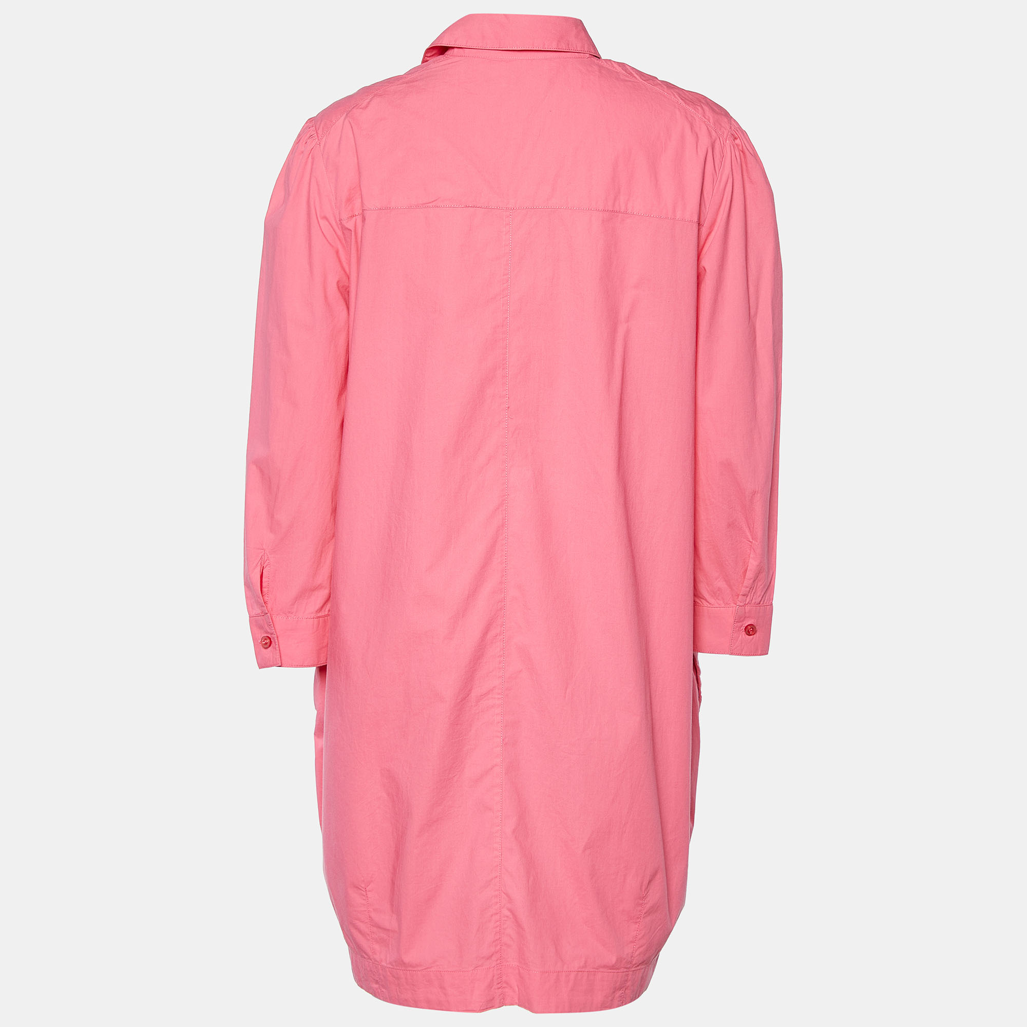 

McQ by Alexander McQueen Pink Cotton Button Front Shirt Dress
