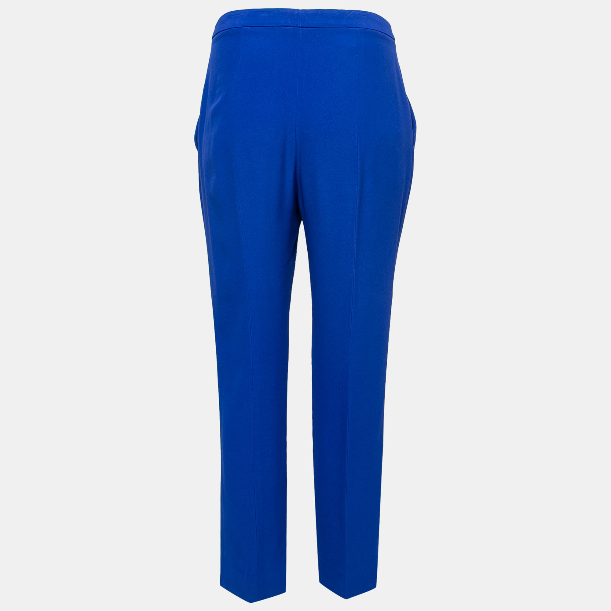 

Alexander McQueen Blue Crepe Tailored Trousers