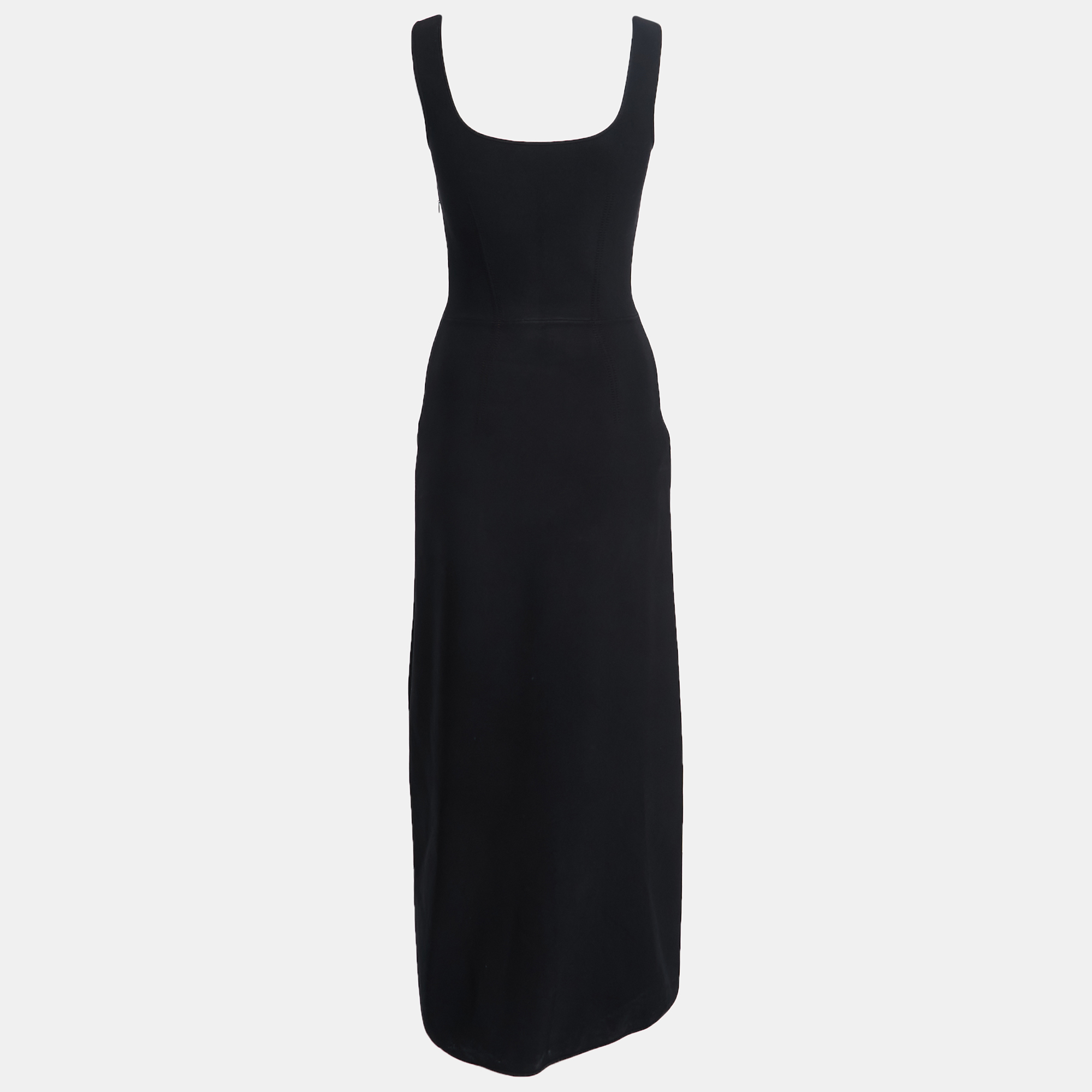 

Alexander McQueen Black Knit High-Low Hem Sleeveless Dress