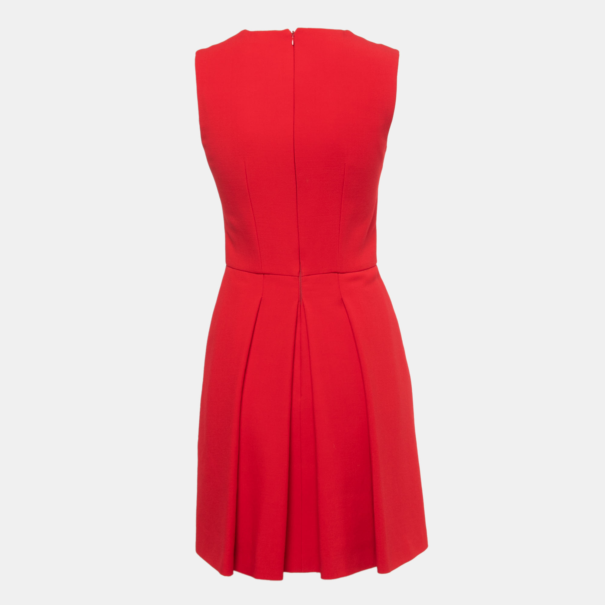 

Alexander McQueen Red Wool Blend Sleeveless Mini Dress