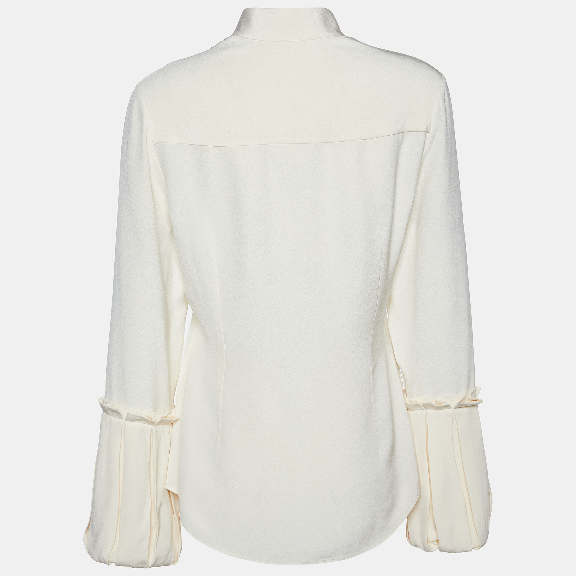 

Alexander McQueen Cream Silk Button Front Shirt