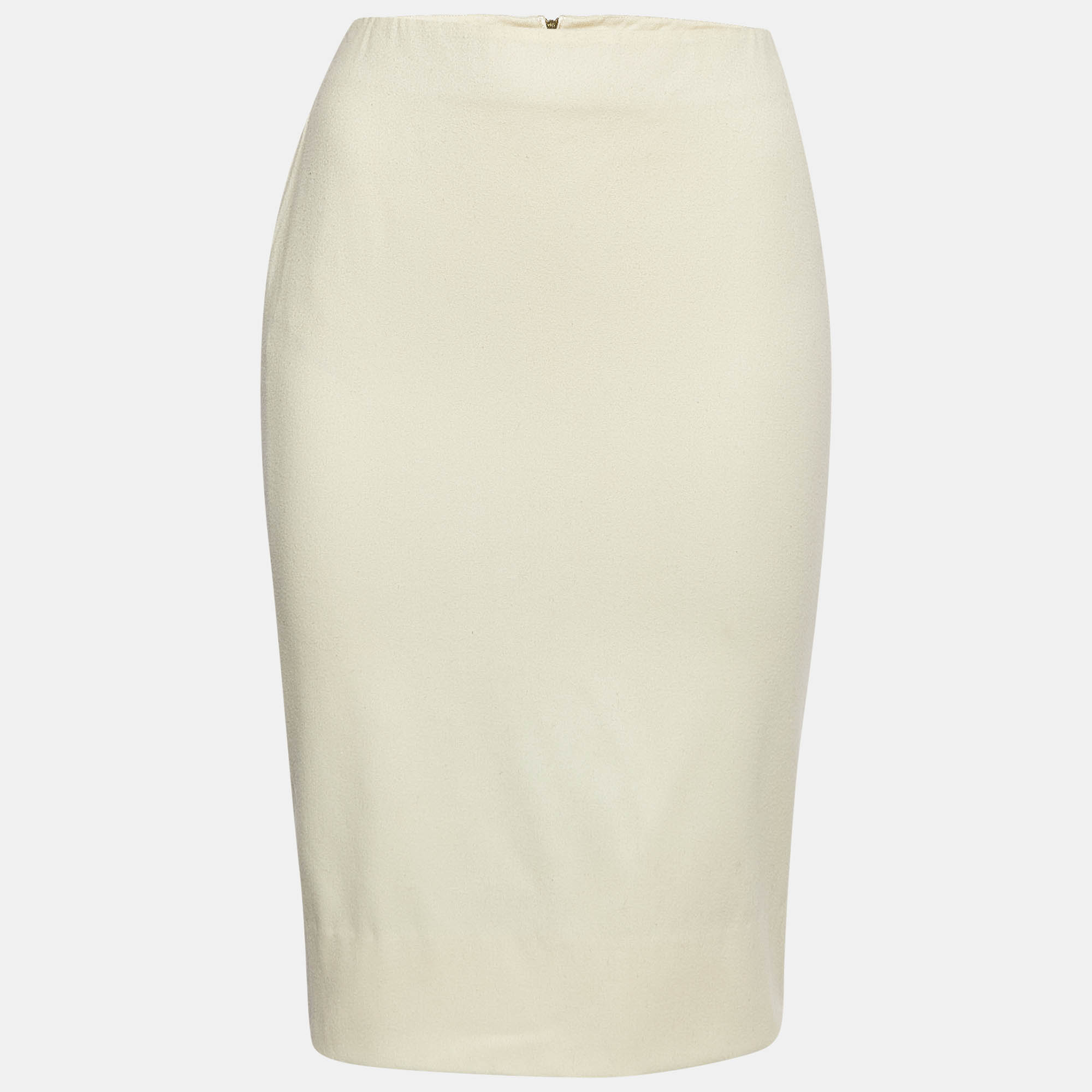

Alexander McQueen Cream Wool Zipper Pencil Skirt S