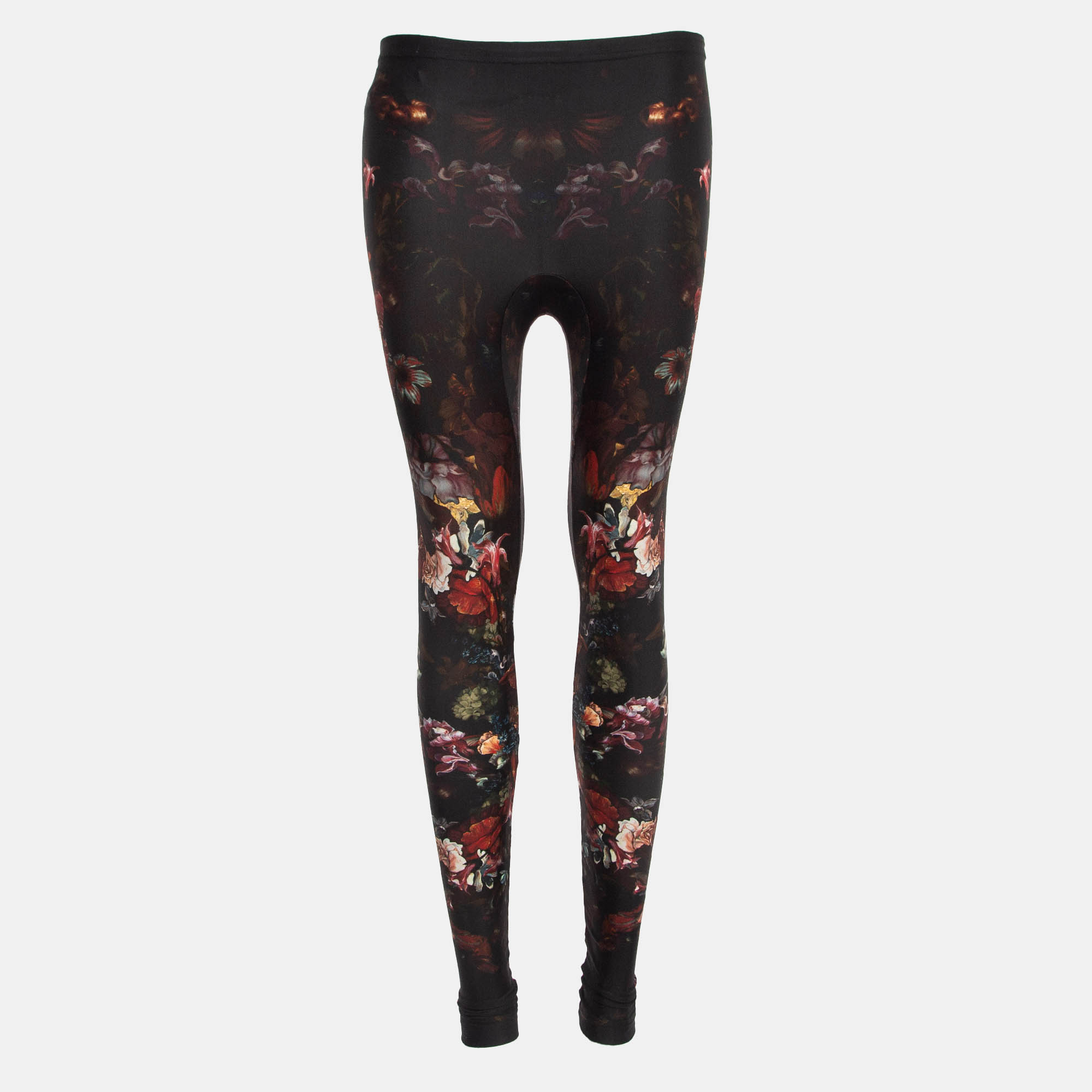 Pre-owned Alexander Mcqueen Multicolor Floral Printed Jersey Legging S