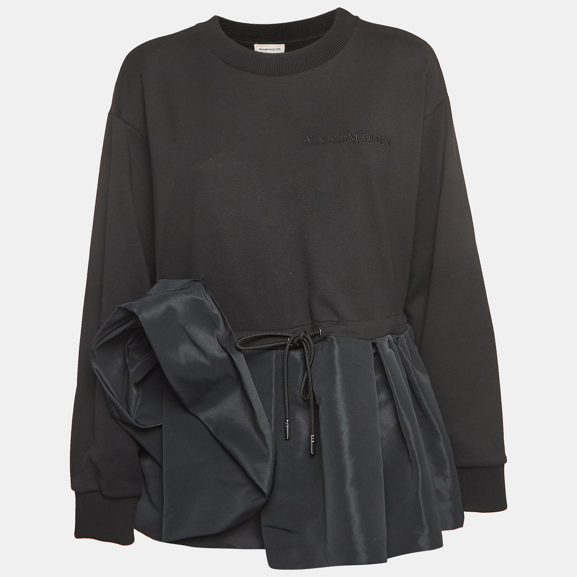 

Alexander McQueen Black Cotton and Synthetic Flared Sweatshirt S