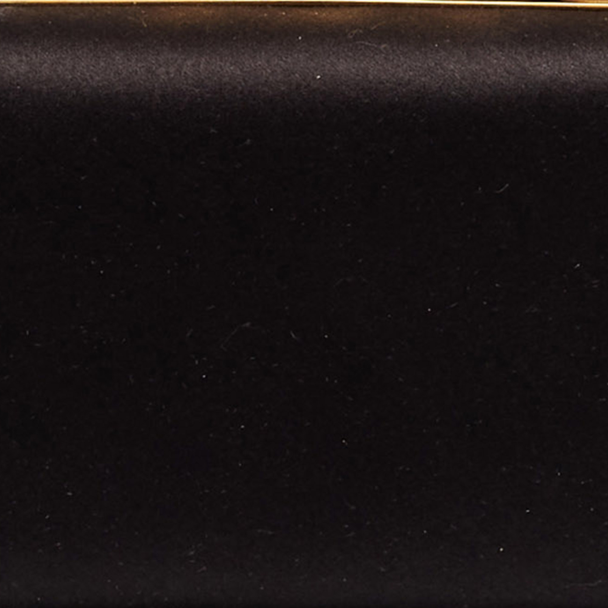 Alexander McQueen Black Satin Crystal Knuckle Duster Clutch 