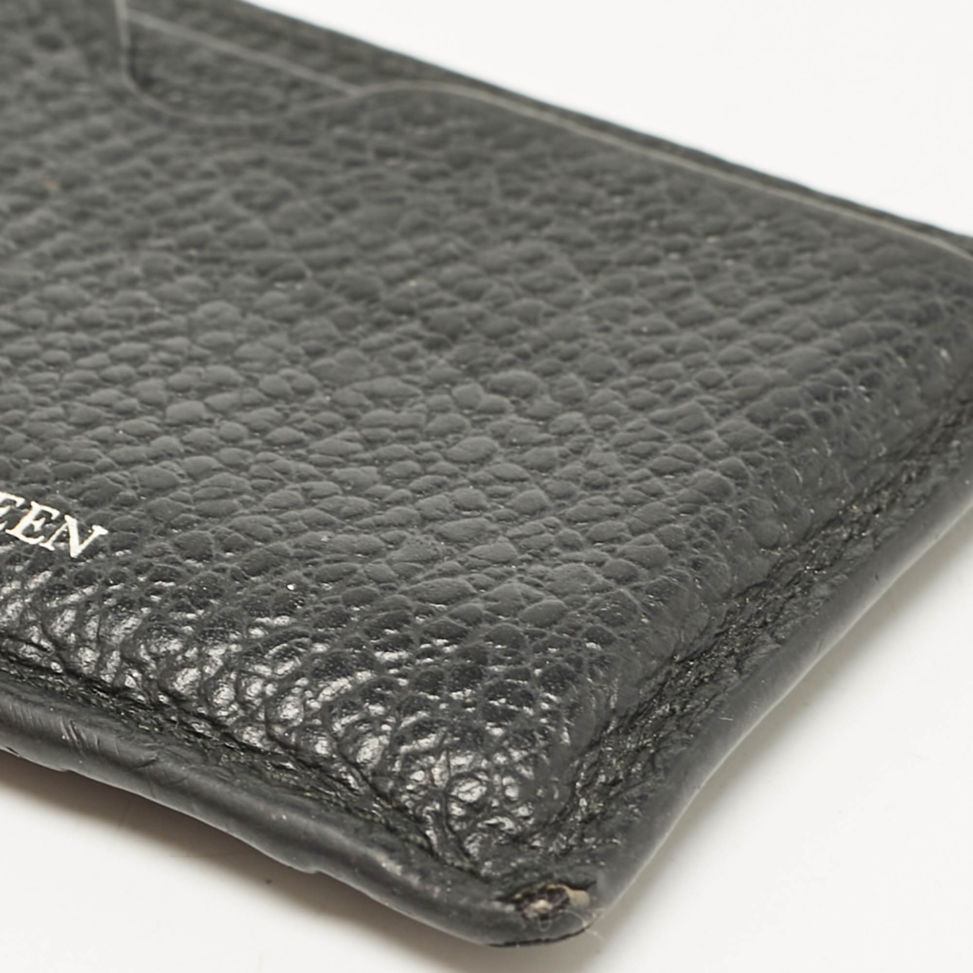 Alexander McQueen Black Leather Card Holder 
