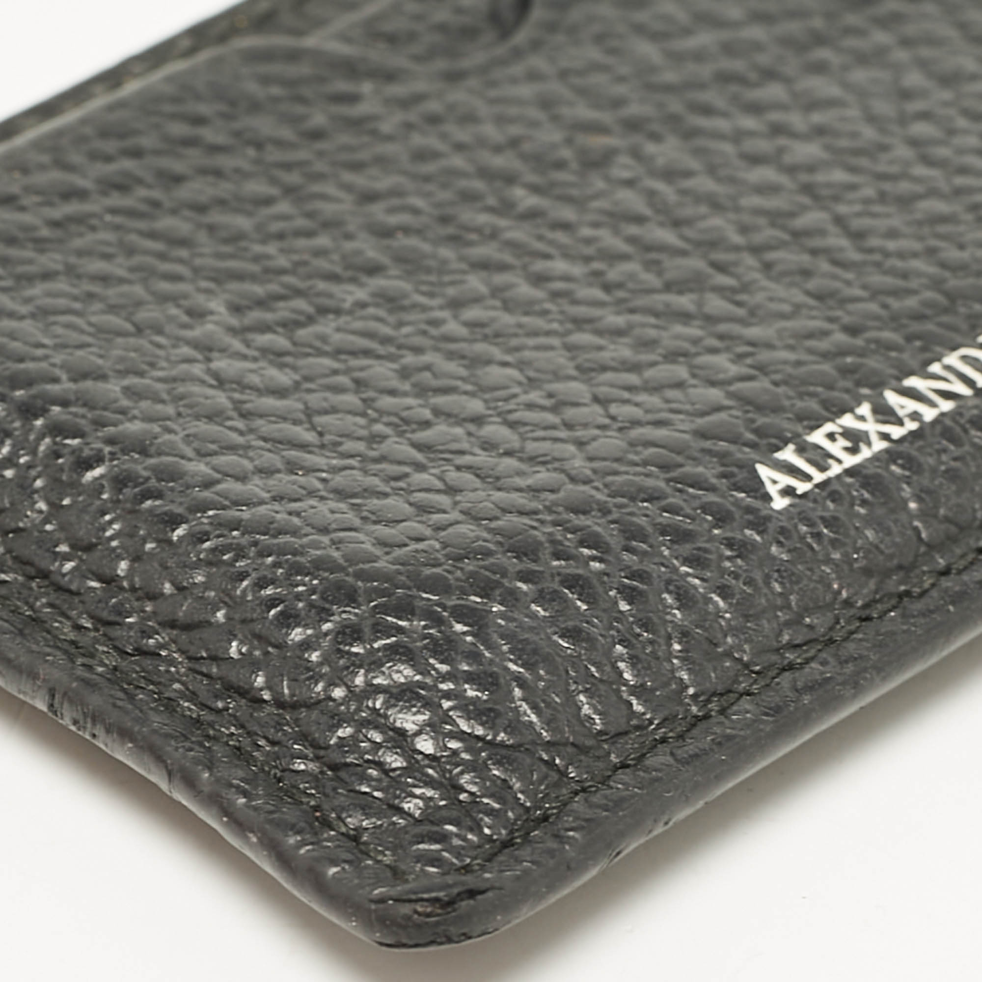 Alexander McQueen Black Leather Card Holder 