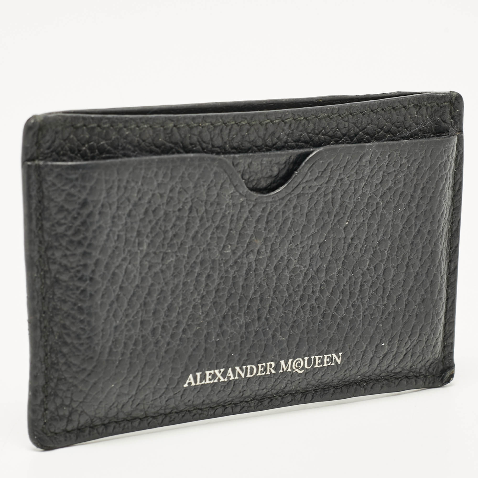 Alexander McQueen Black Leather Card Holder 
