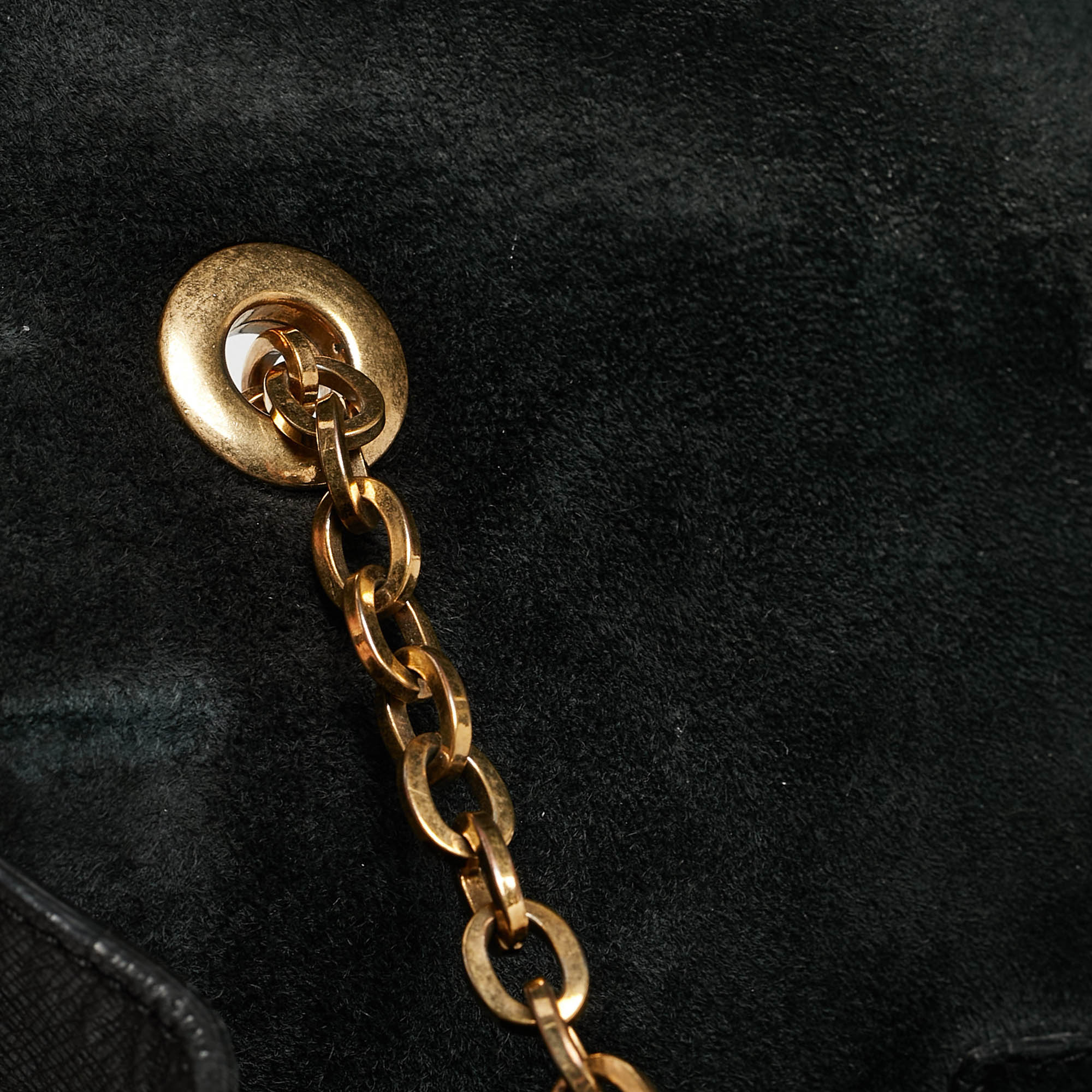 Alexander McQueen Black Leather Heroine Chain Shoulder Bag 