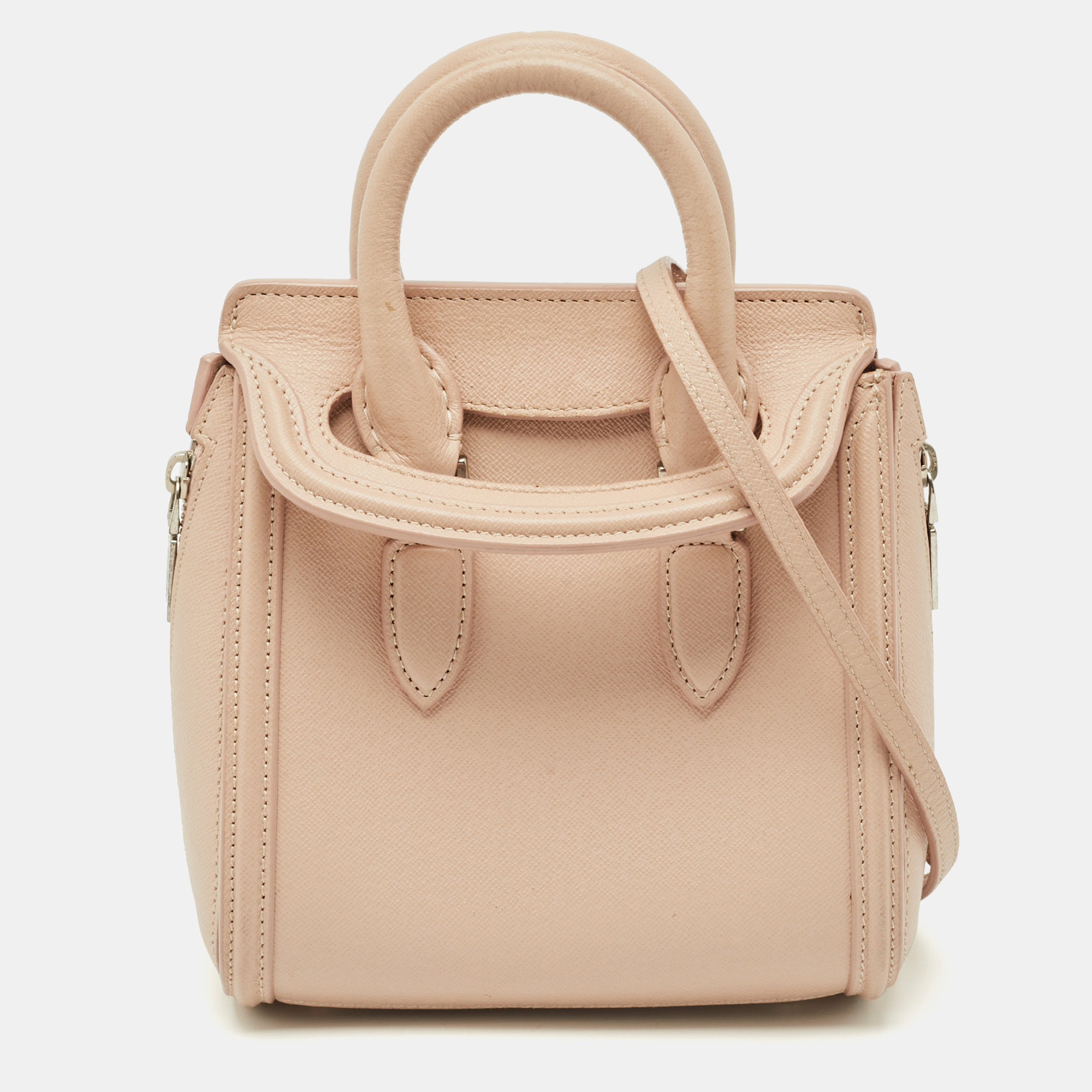

Alexander McQueen Beige Leather Mini Heroine Satchel