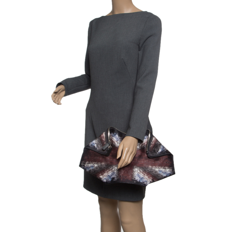 

Alexander McQueen Multicolor Satin  De Manta Clutch