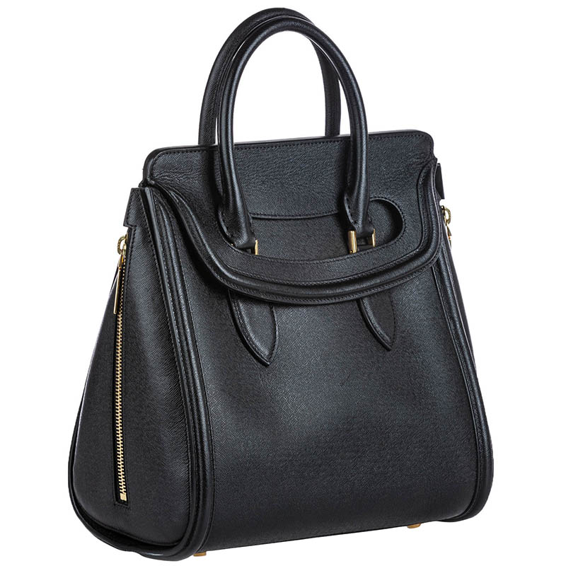 

Alexander McQueen Black Leather Heroine Satchel