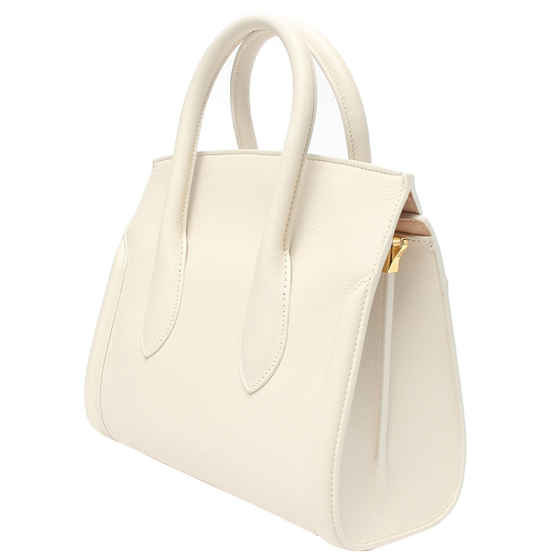 

Alexander Mcqueen White Leather Heroine 30 Bag