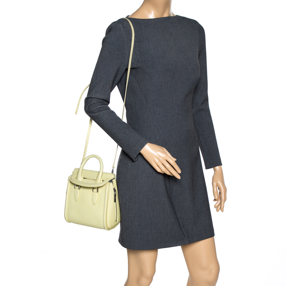 

Alexander McQueen Light Yellow Leather Mini Heroine Bag