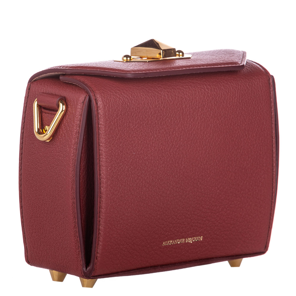 

Alexander McQueen Red Leather Box 16 Crossbody Bag