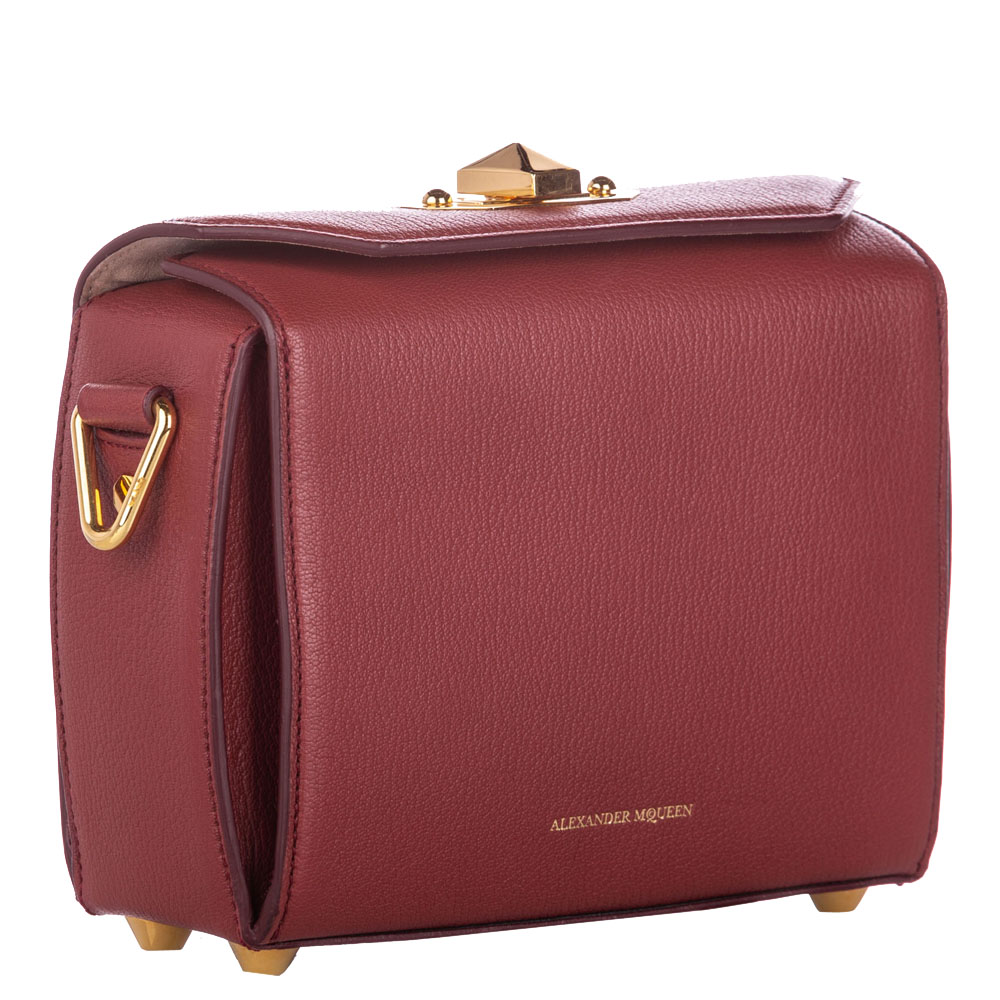 

Alexander McQueen Red Leather Box 19 Crossbody Bag