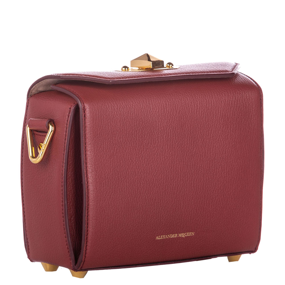 

Alexander McQueen Red Leather Box 19 Crossbody Bag