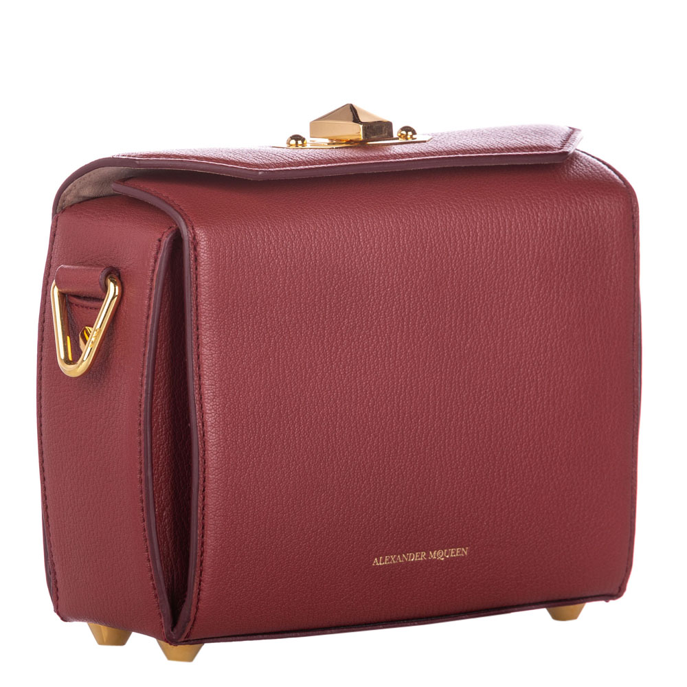 

Alexander McQueen Red Leather Box 19 Crossbody Bag