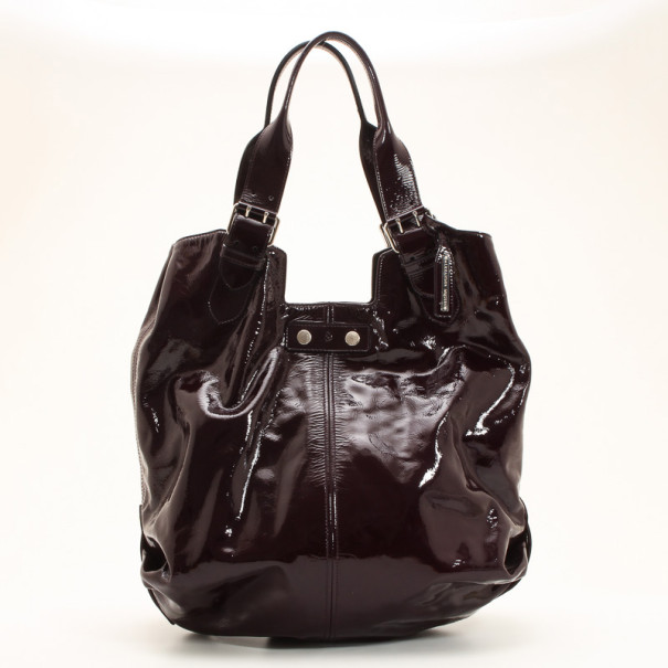 Pre Owned  Alexander McQueen Faithful Patent Leather Tote