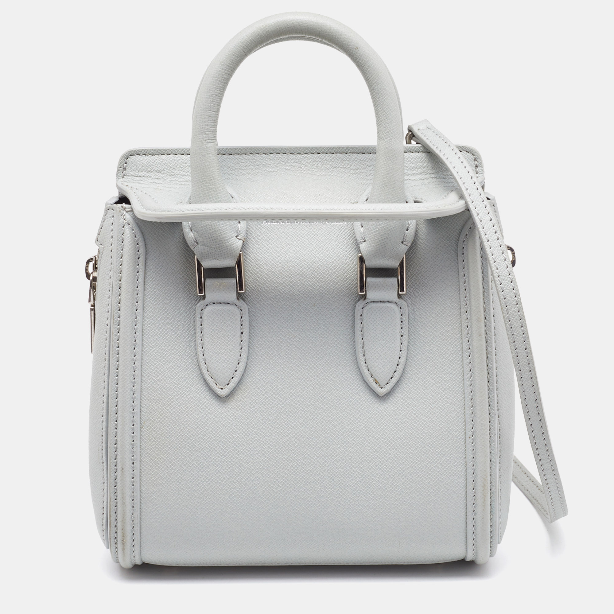 

Alexander McQueen Grey Leather Mini Heroine Bag