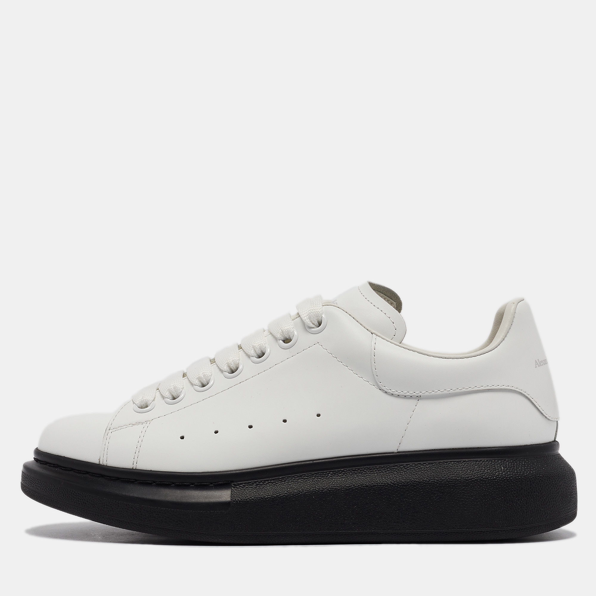 

Alexander McQueen White Leather Larry Sneakers Size