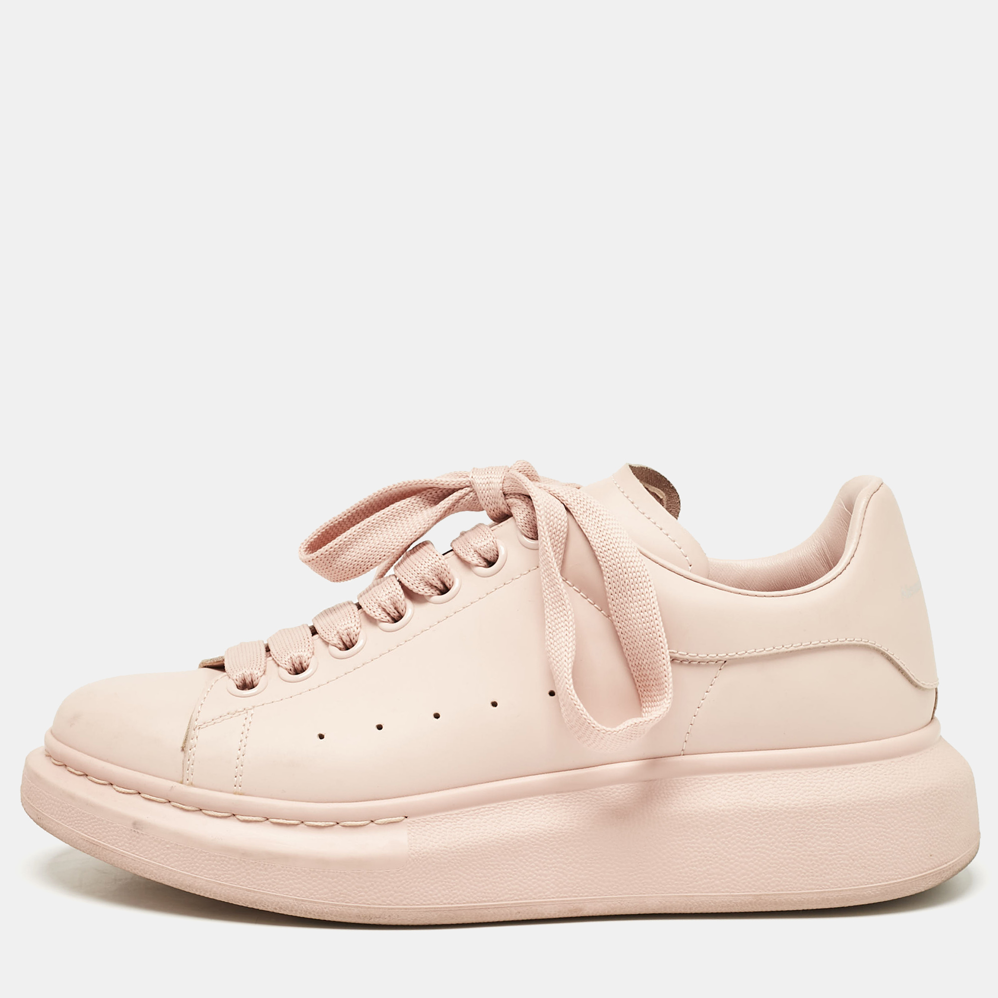 

Alexander McQueen Pink Leather Oversized Low Top Sneakers Size