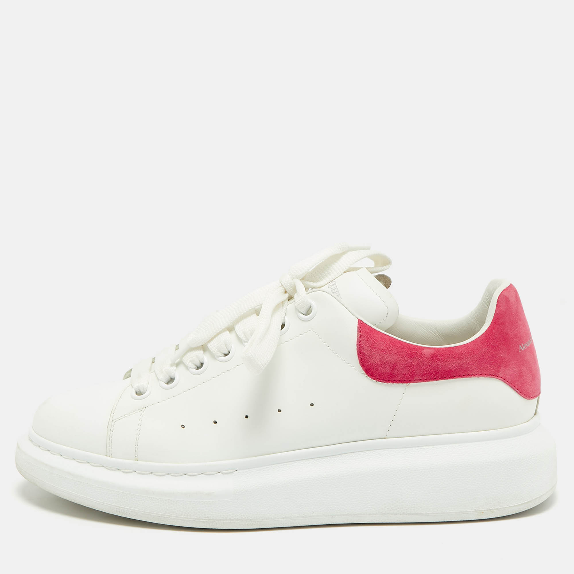 

Alexander McQueen White Leather Oversized Low Top Sneakers Size