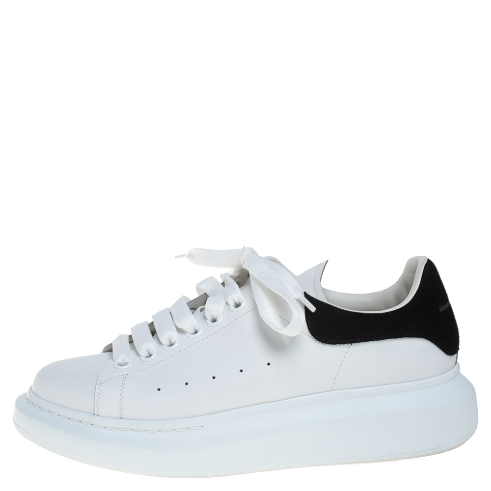 

Alexander McQueen White/Black Suede And Leather Oversized Sneakers Size