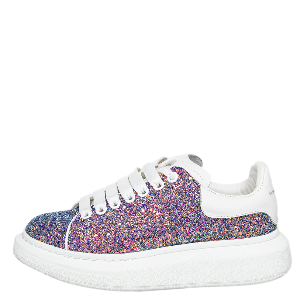

Alexander McQueen Multicolor Glitter Oversized Low Top Sneakers Size