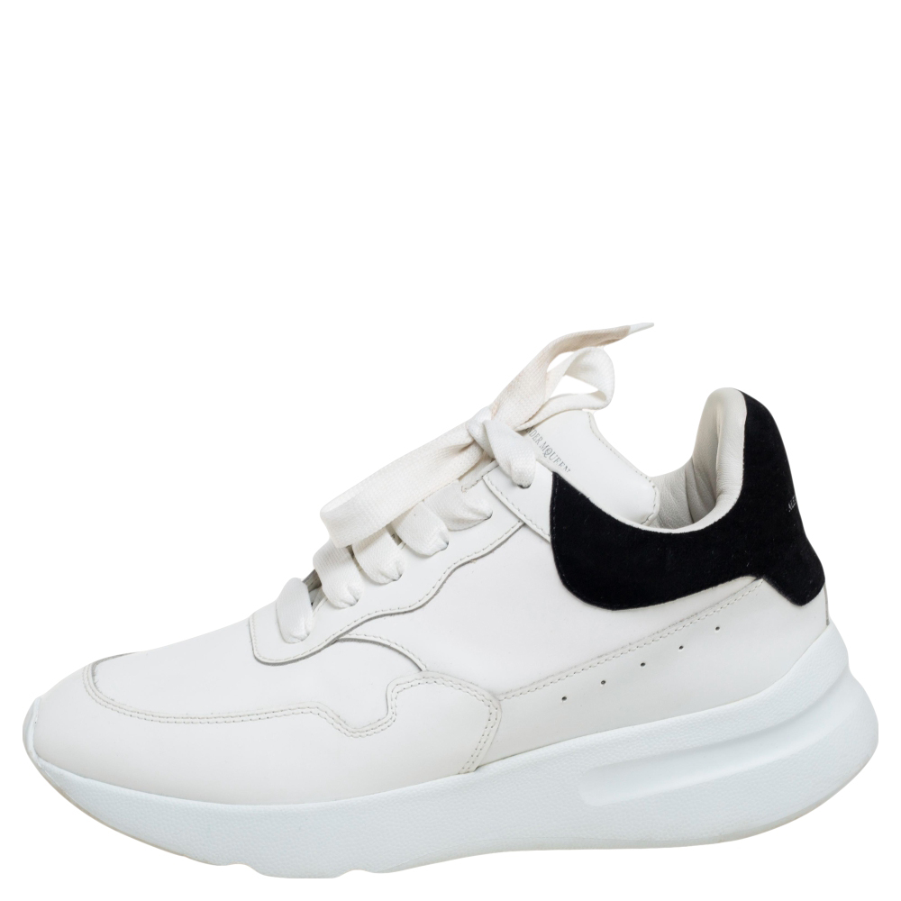 

Alexander McQueen White Leather Larry Oversized Sneakers Size