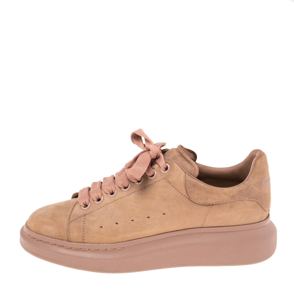

Alexander McQueen Brown Nubuck Leather Oversized Sneakers Size