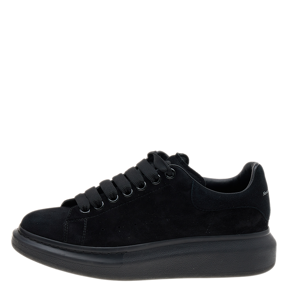 

Alexander McQueen Black Suede Larry Oversized Sneakers Size