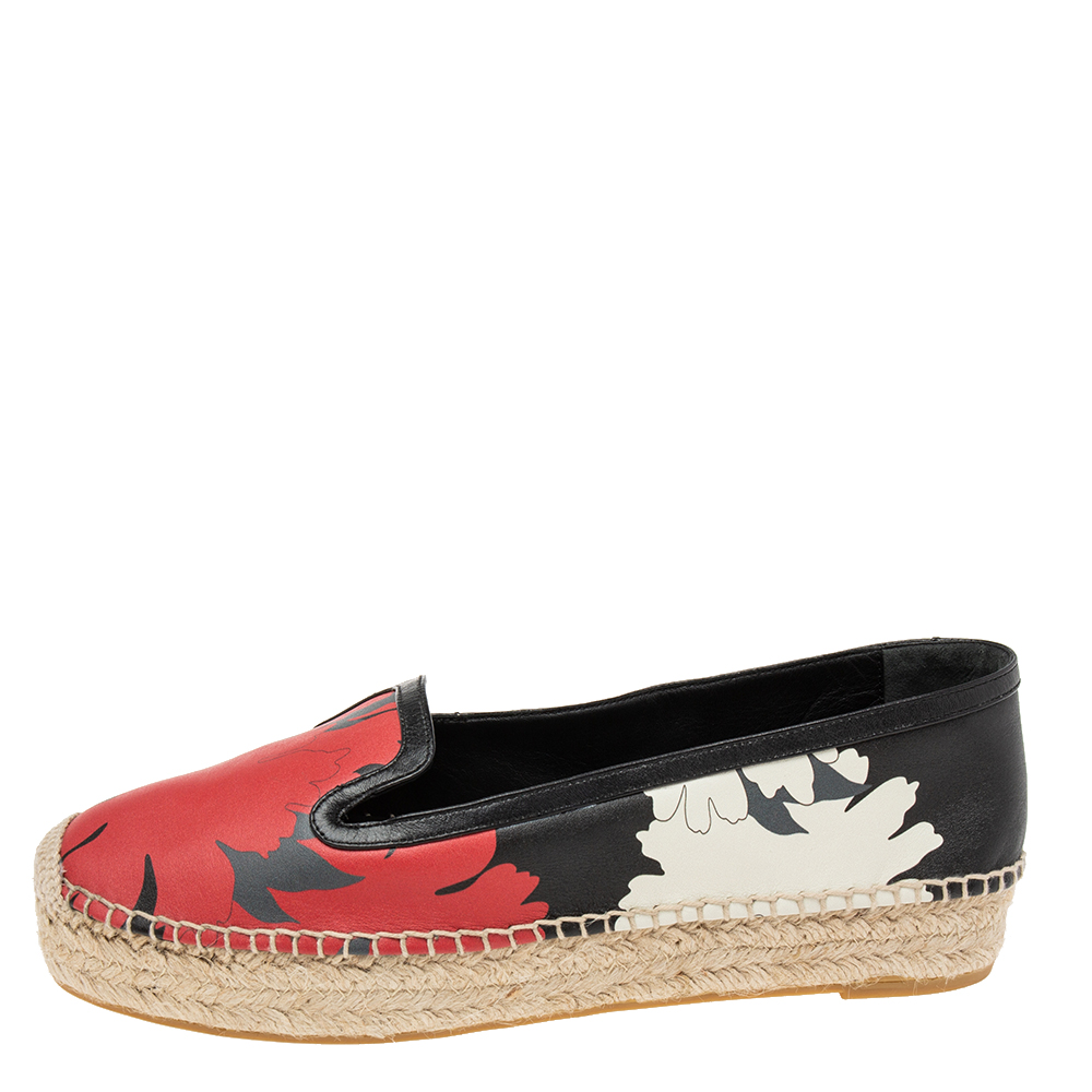 

Alexander McQueen Multicolor Leather Espadrille Flats Size