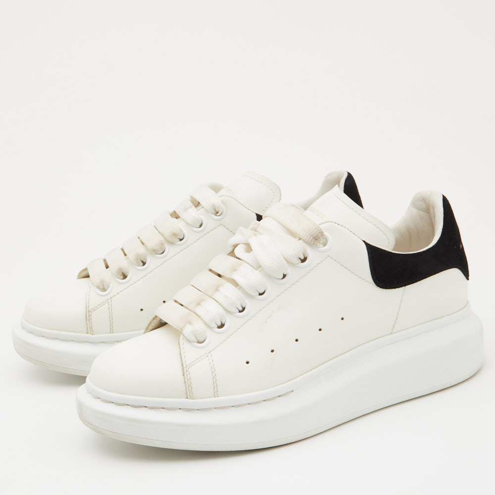 

Alexander McQueen White Leather Oversized Sneakers Size