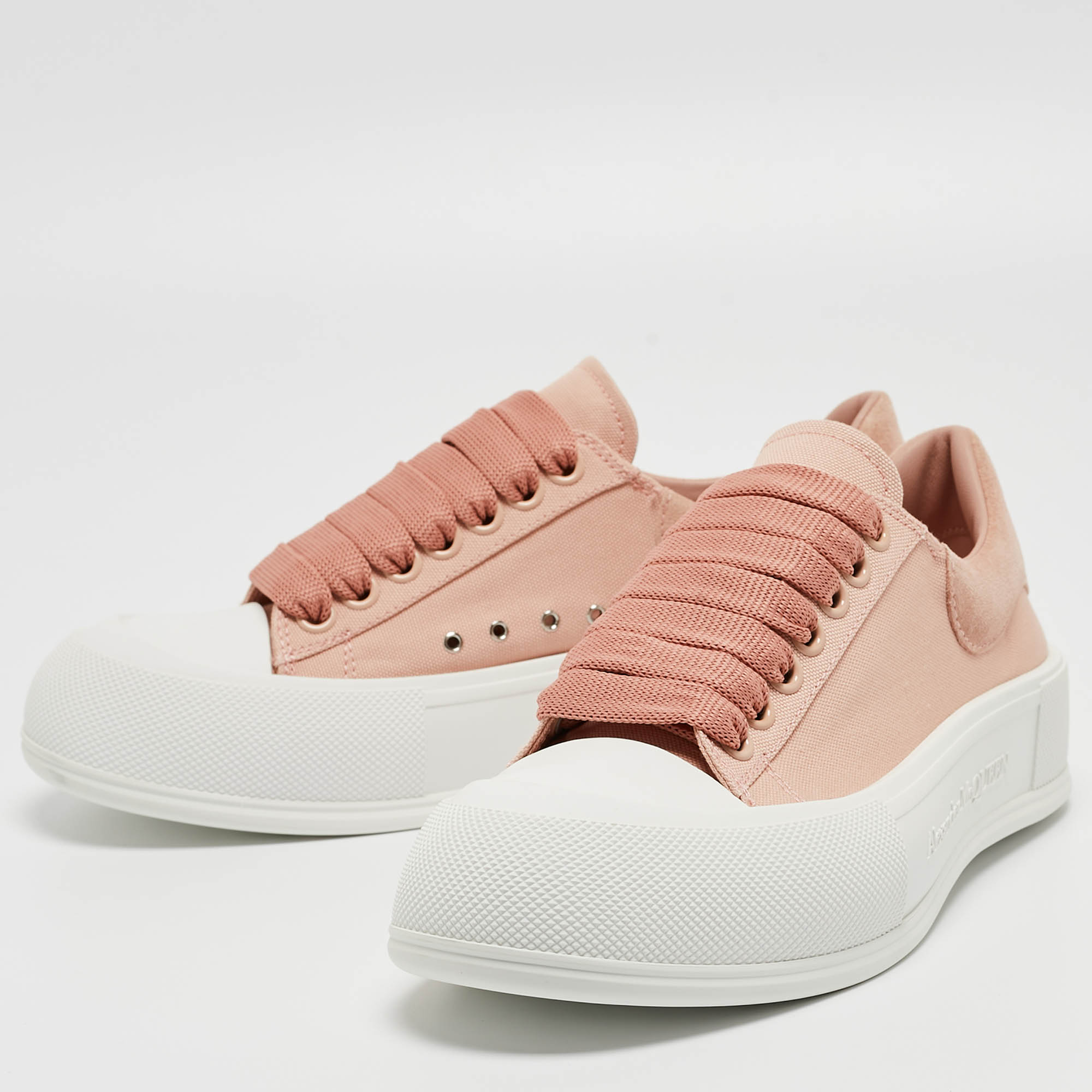 

Alexander McQueen Old Rose/white Plimsoll Platform Sneaker Size, Pink