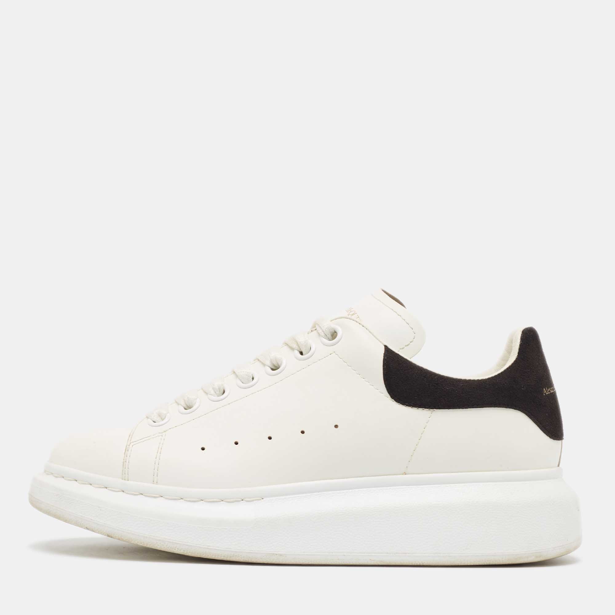 

Alexander McQueen White Leather Oversized Low Top Sneakers Size