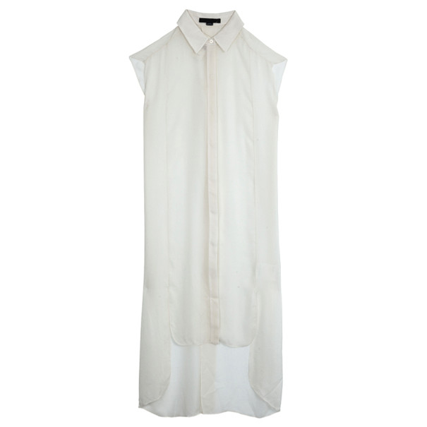 Pre Owned Alexander Wang Sleeveless Sheer Shirt Dress S