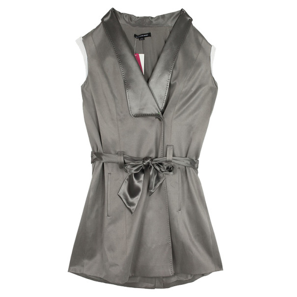 Alexander Wang Grey Matt Satin Wrap Dress M