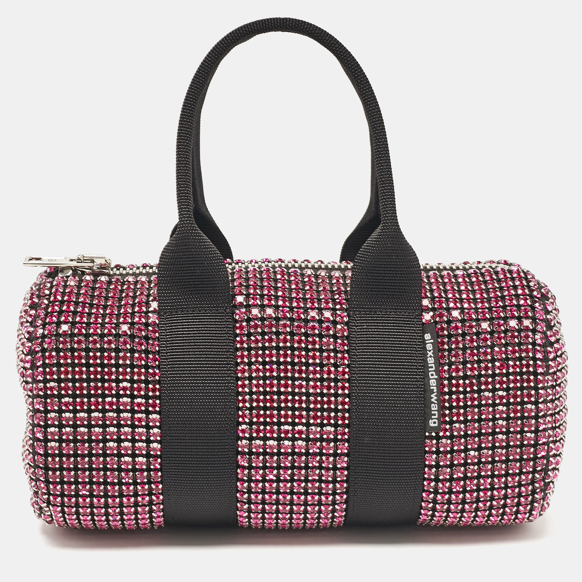 

Alexander Wang Magenta Crystals Mini Cruiser Duffle Bag, Pink