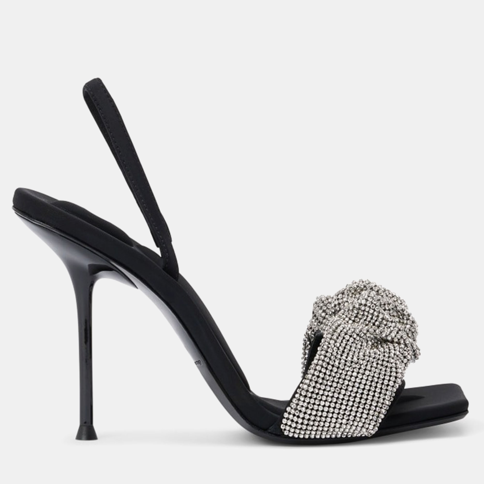 

Alexander Wang black Leather Julie Crystal Scrunchie Sandals