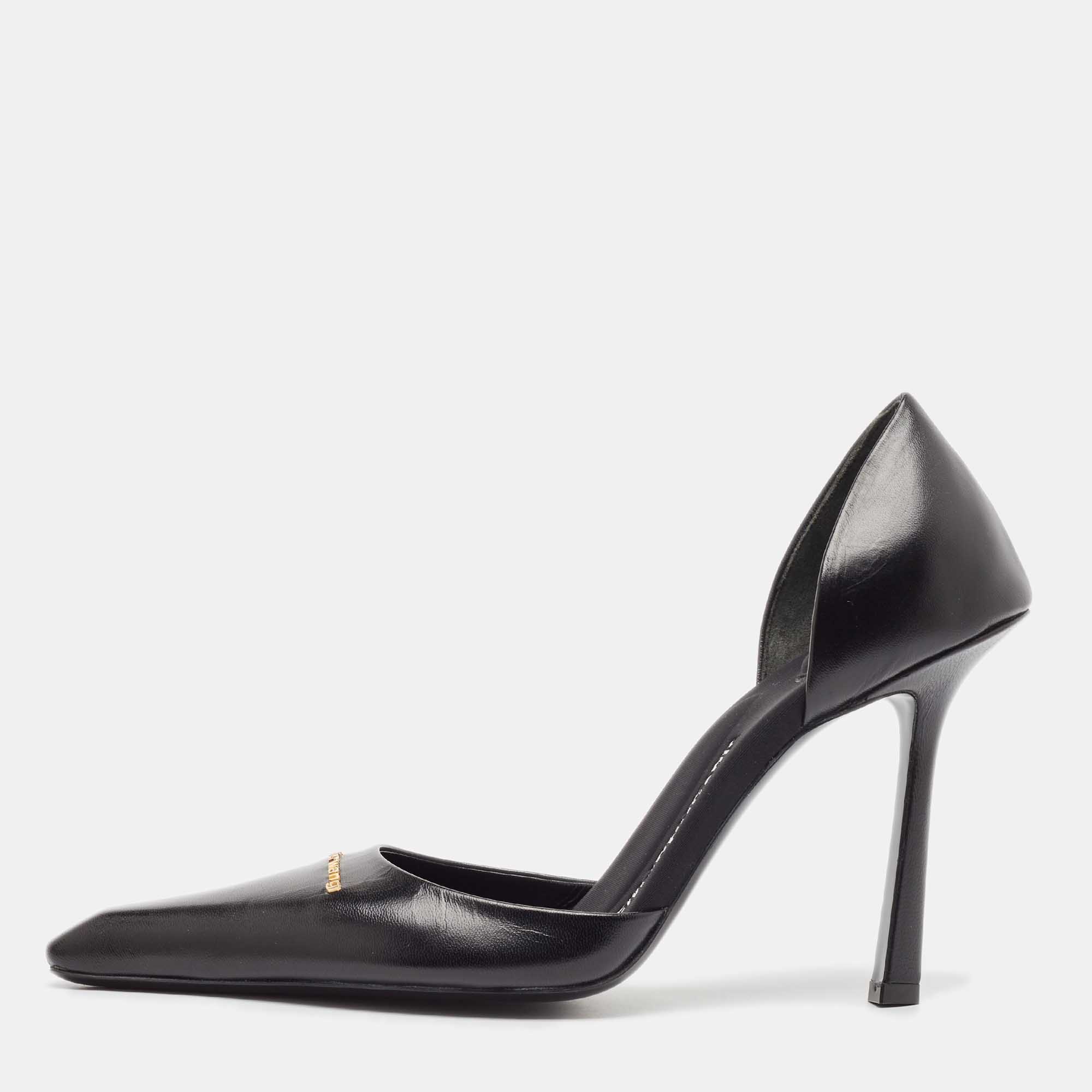 

Alexander Wang Black Leather Viola D'orsay Pumps Size