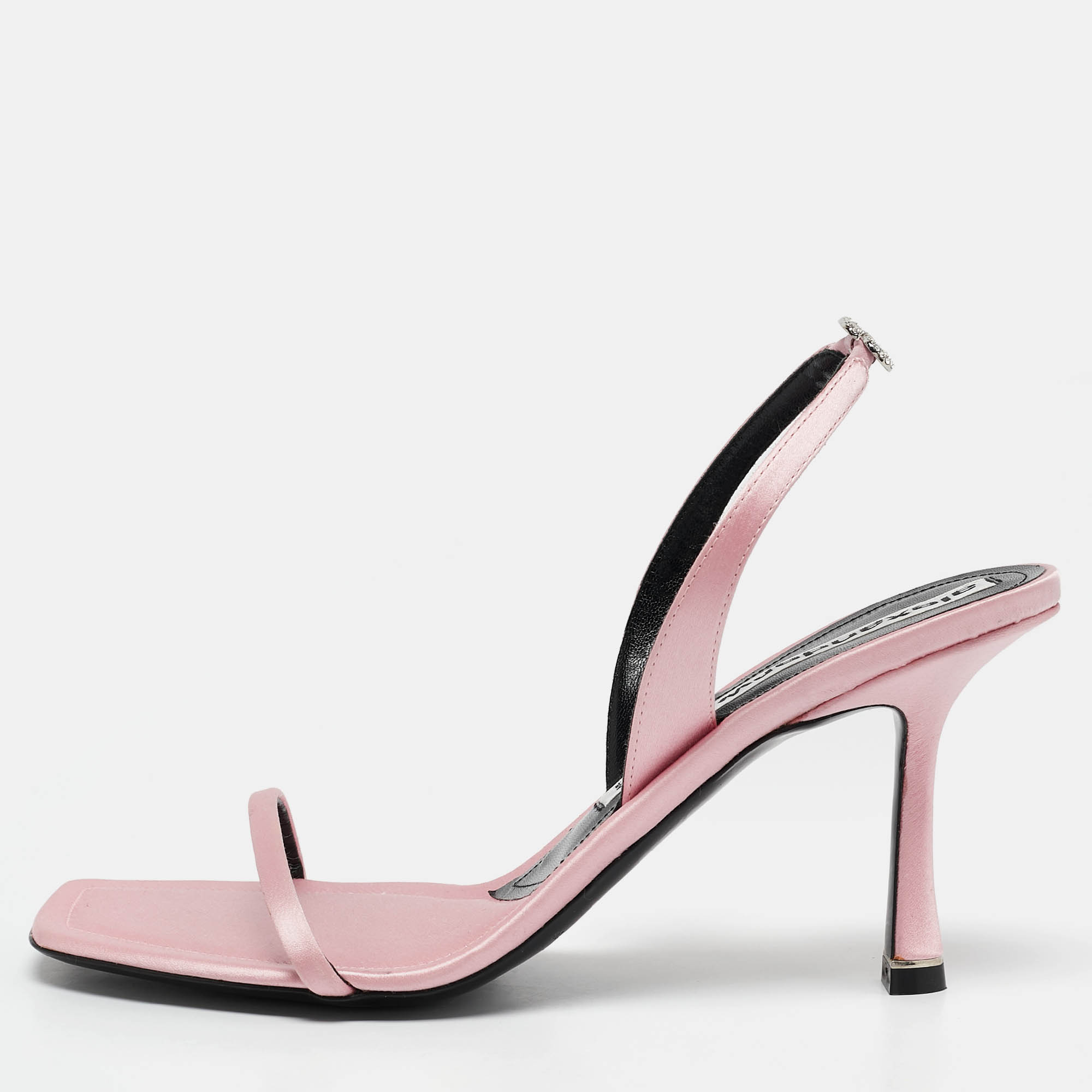 

Alexander Wang Pink Satin Ivy Slingback Sandals Size