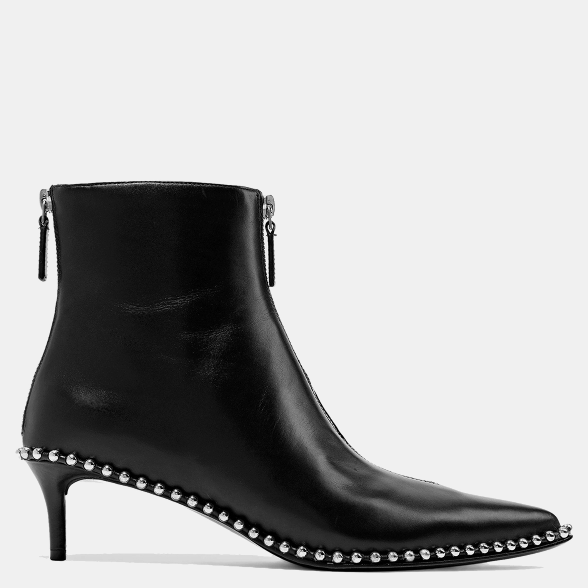 

Alexander Wang Leather Ankle Boots Size, Black